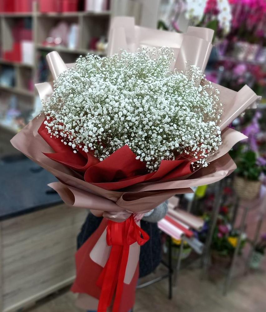 Букет Белые хлопья в Каменск-Уральском Букет цветов из: Гипсофила в Каменск-Уральском