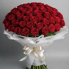 Букет 101 Красная роза Блэк Мэджик в Каменск-Уральском