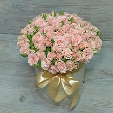Цветочная композиция из Розы в шляпной коробке #REPLACE_PRED# Каменск-Уральском