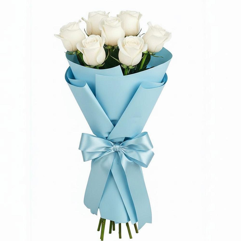 Букет 7 белых роз Проуд в Каменск-Уральском