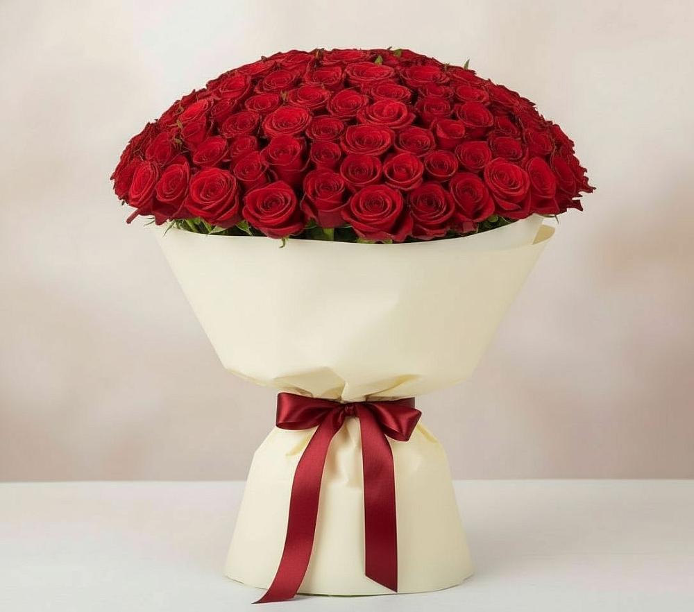 Букет 101 Красная роза Милано в Каменск-Уральском