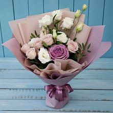 Букет цветов из:  Розы и Лизиантусы #REPLACE_PRED# Каменск-Уральском