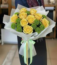 Букет цветов из:  Хризантемы и Розы в Каменск-Уральском