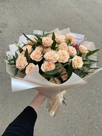 Букет Кремовые розы Латте в Каменск-Уральском