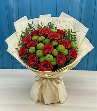 Букет цветов из:  Розы и Хризантемы в Каменск-Уральском