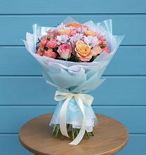 Букет цветов из:  Хризантемы и Розы в Каменск-Уральском