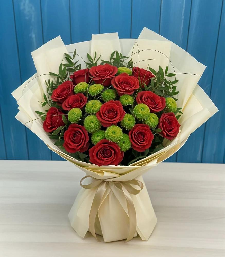 Букет цветов из: Розы и Хризантемы в Каменск-Уральском