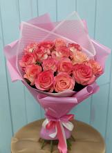 Букет 15 Розовых роз Равель в Каменск-Уральском